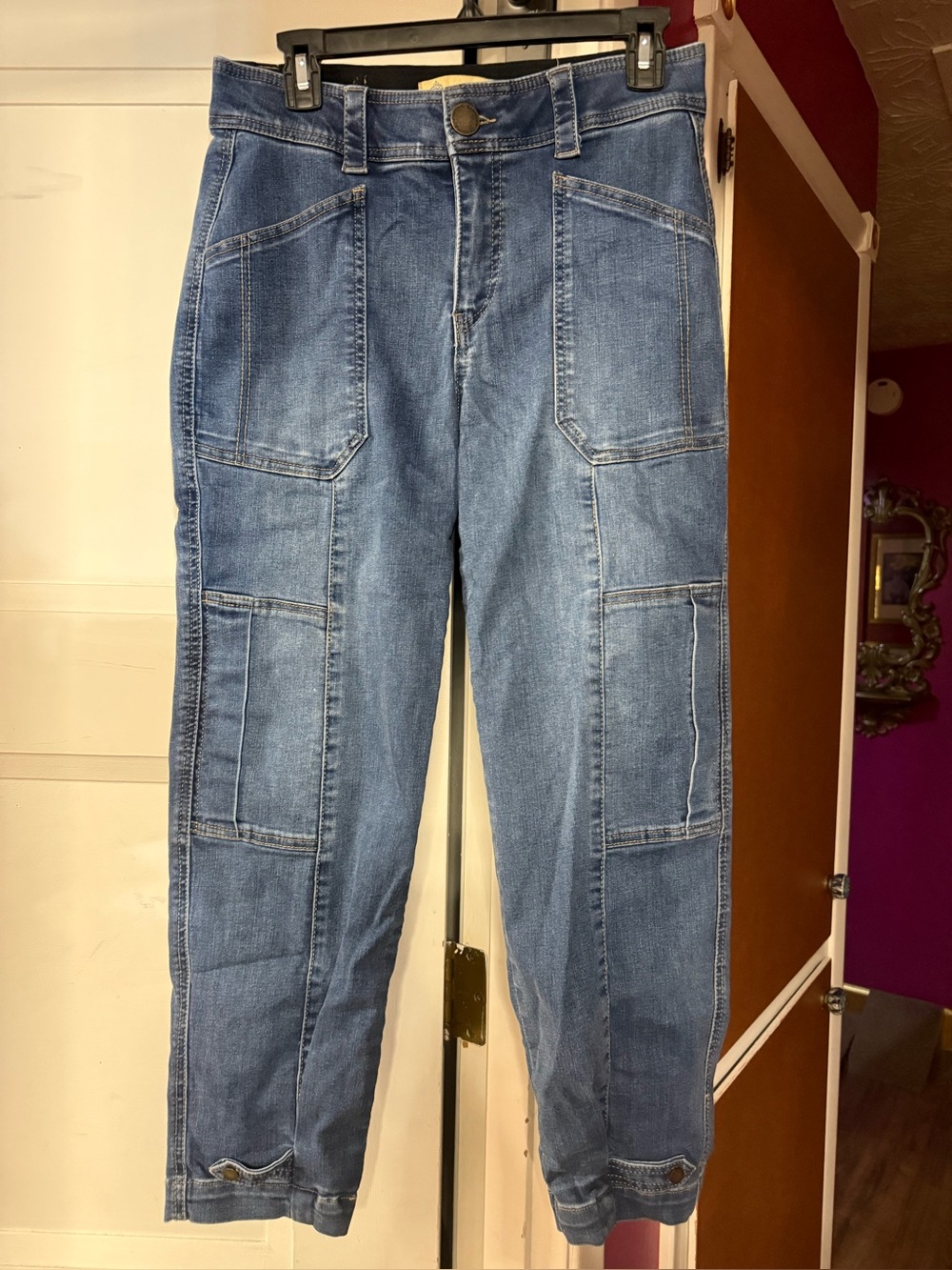 Democracy Light Blue Straight-Leg Utility Jeans